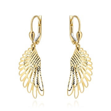 Cercei Aur 14K Aripi Delicate – Design Rafinat
