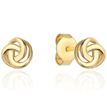 Cercei Aur 14k cu Model Impletit
