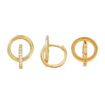 Cercei Aur 14k cu Zirconii Albe