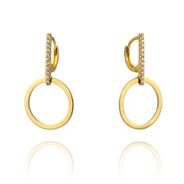 Cercei Aur 14k cu Zirconii Albe