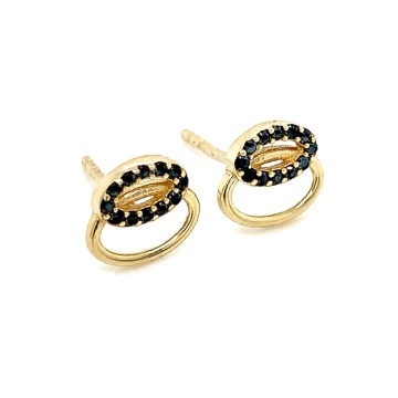 Cercei Aur 14k cu Zirconii Negre