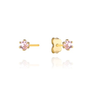 Cercei Aur 14k cu Zirconii Roz