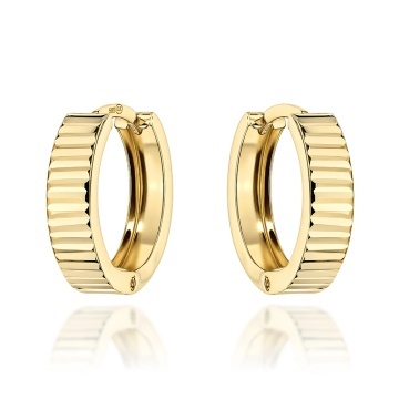 Cercei Aur 14K Rotunzi Canelura