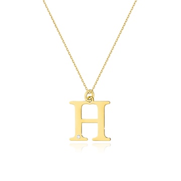 Colier Aur 14K cu Diamant Natural 0.01 ct