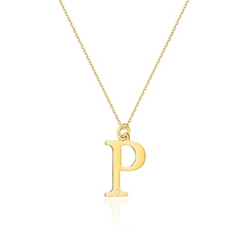 Colier Aur 14K cu Diamant Natural 0.01 ct