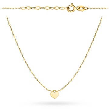 Colier Aur 14K Inimă Lăcățel