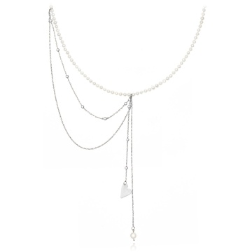 Colier Forever in Love din Argint 925 si perle naturale de cultura