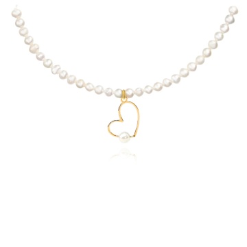 Colier Pearl Love cu Perle de Cultura și AUR 14K