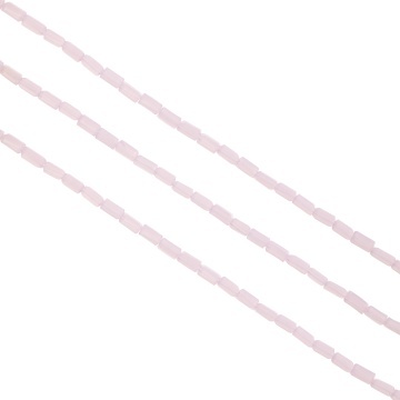 Cristale dreptunghiulare 2x4 mm - șirag aprox 100 bucăți - roz opac