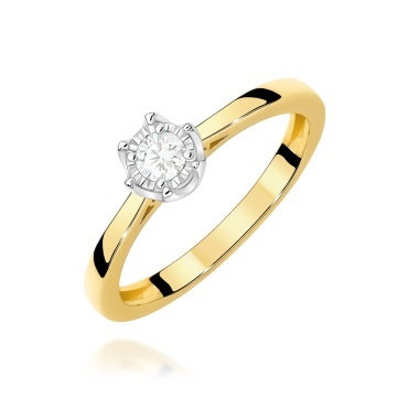 Inel Aur 14K cu Diamant Natural 0.20 ct