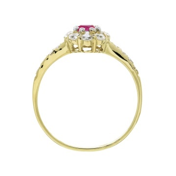 Inel Aur 8K Floare cu Rubin 2.1260ct