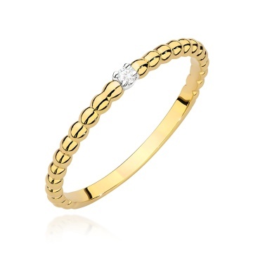 Inel Aur 9K cu Diamant Natural 0.02 ct
