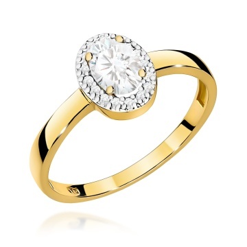 Inel Aur 9K cu Diamante de Laborator 0.48 ct