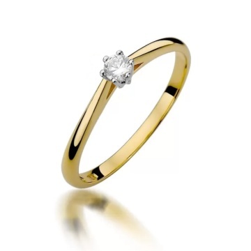 Inel Clasic din Aur 14K cu Zirconiu