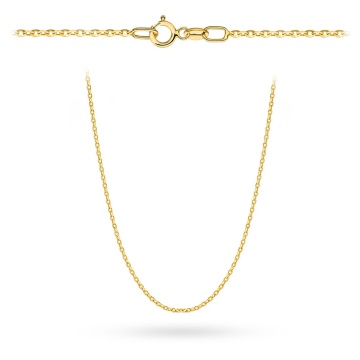 Lanț Aur 9K Rolo Diamantat 42 cm