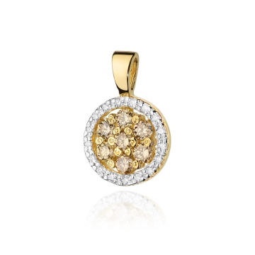 Pandantiv Aur 14K cu Diamante Naturale 0.44 ct