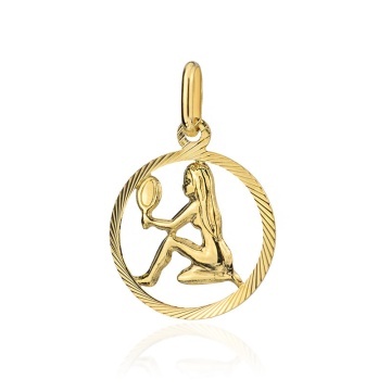 Pandantiv Aur 14K cu Semnul Zodiacal Fecioara
