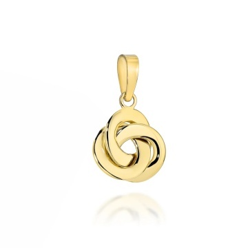 Pandantiv Din Aur 14K Model Împletit Cerc