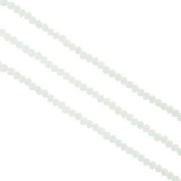 Șirag cristale rondele 3mm - Alb opalescent