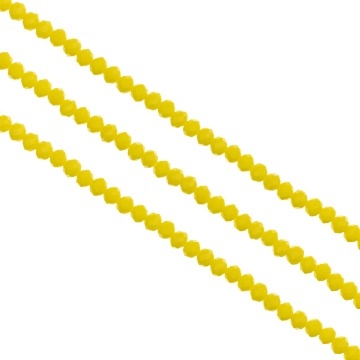 Șirag cristale rondele 4mm, culoare Galben Lime - Aprox 130 buc