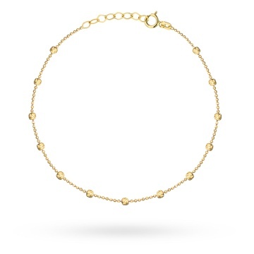 Brățară Aur 14K Cu Bile Diamantate