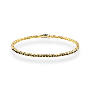 Bratara Aur 14K cu Diamante Naturale Negre 1.07 ct
