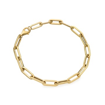 Brățară Elegantă Din Aur 14K Cu Linkuri Ovale Alungite, 18-21 Cm