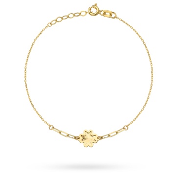 Bratara Lant cu Trifoi- Aur 14k