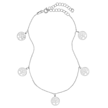 Bratara Tree of Life cu charmuri din Argint 925 pentru picior