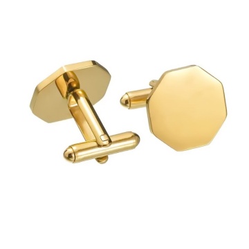 Butoni din Inox placati cu AUR - Noble Cufflinks