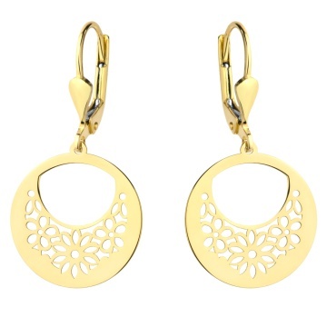 Cercei Aur 14k cu Model Floral
