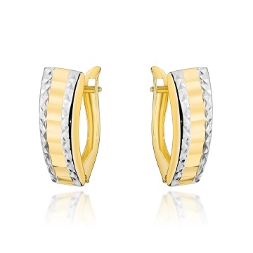 Cercei Aur 14k cu Model si Zirconii