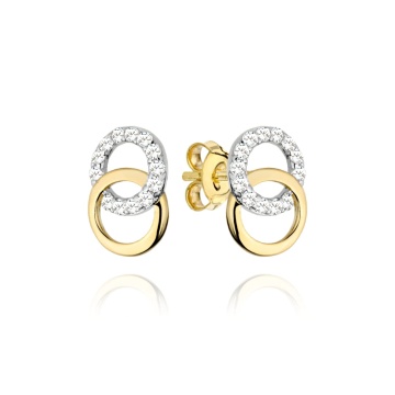 Cercei Aur 14k cu Zirconii Albe