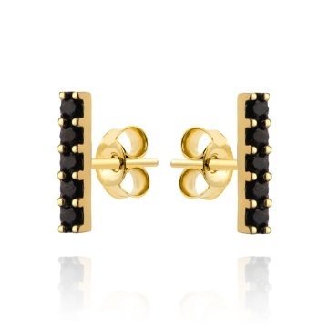 Cercei Aur 14k cu Zirconii Negre
