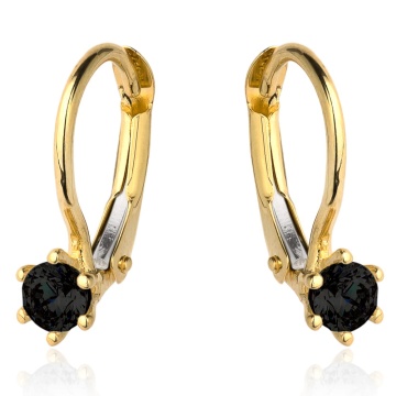 Cercei Aur 14k cu Zirconii Negre