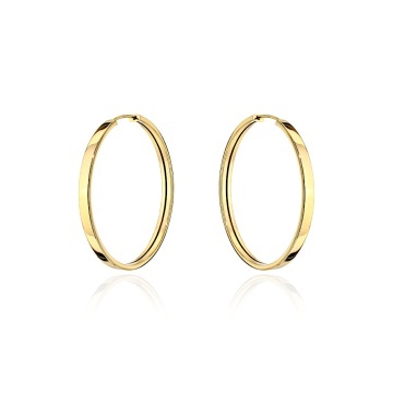 Cercei Aur 14K Rotunzi, Simpli - 23mm