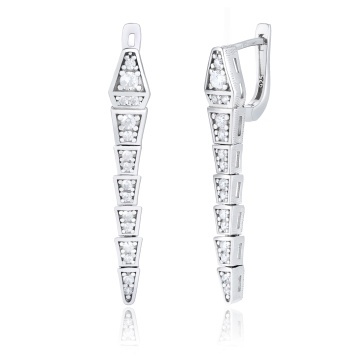 Cercei Geometric Snake din argint 925
