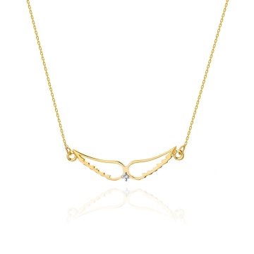 Colier Aur 14K cu Diamant Natural 0.01 ct