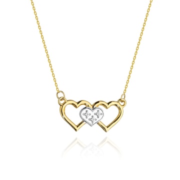 Colier Aur 14K cu Diamante Naturale 0.01 ct