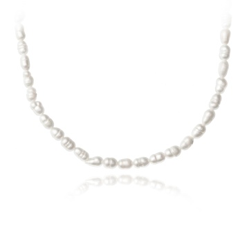Colier Basic Rice cu perle de cultura si inchidere din aur 14k