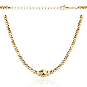 Colier cu Bilute- Aur 14k
