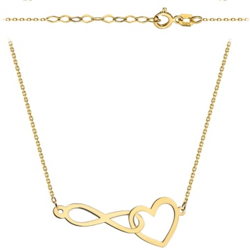 Colier cu Inima si Infinit- Aur 14k
