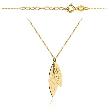 Colier cu Pandantiv Frunze- Aur 14k