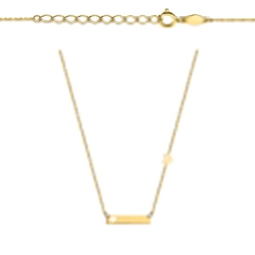 Colier cu Placuta si Inimioare- Aur 14k