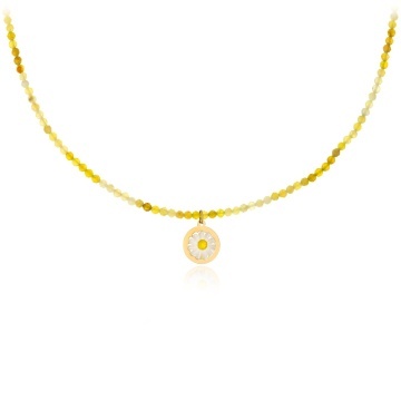 Colier Margareta din AUR 14K și Opal