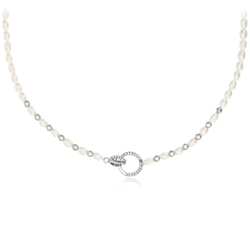 Colier Rice Pearls Exclusive din Argint 925 cu Perle de Cultura
