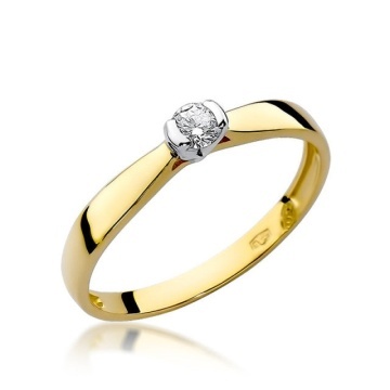 Inel Aur 14K cu Diamant Natural 0.10 ct