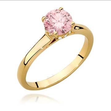Inel Aur 14K cu Diamante Roz de Laborator 1.07 ct
