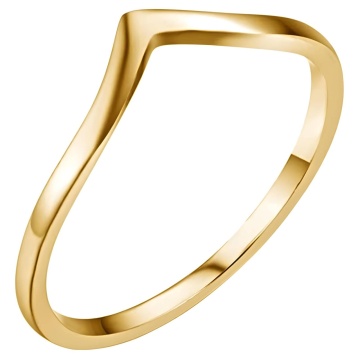 Inel V Style din Inox placat cu AUR 18K M8/57