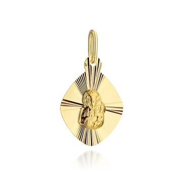 Medalion Aur 14K Maica Domnului Częstochowska - Gravură Personalizată